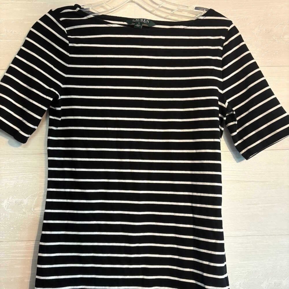 Lauren Ralph Lauren striped boatneck top M